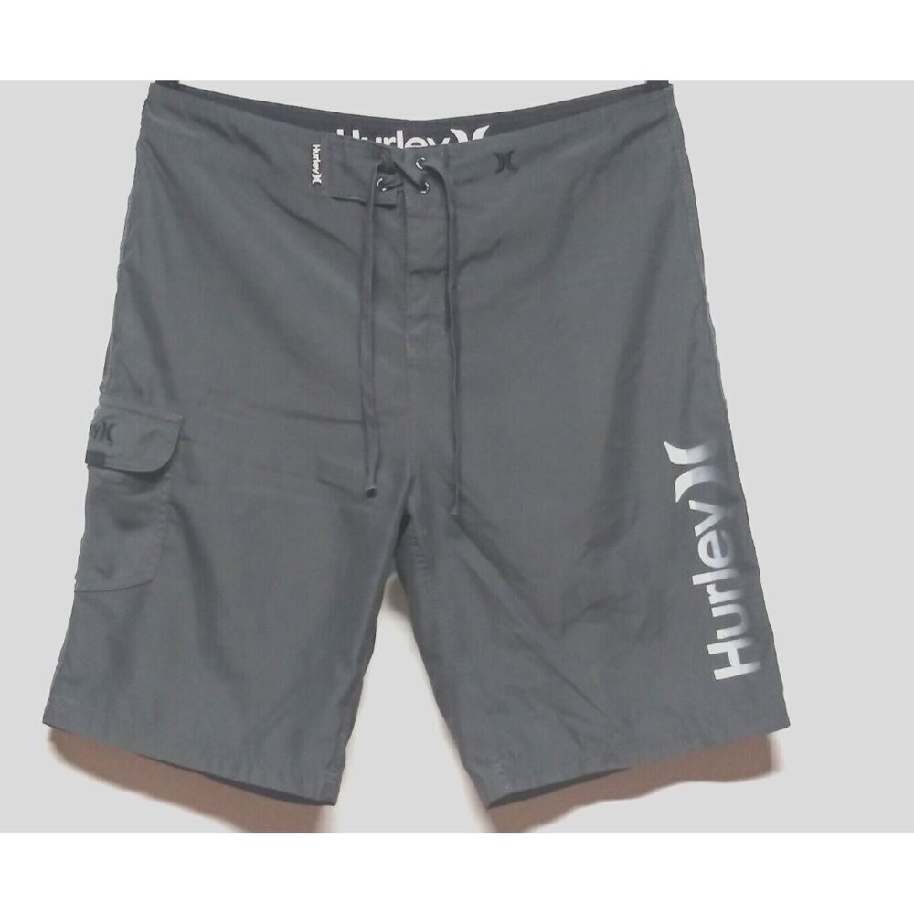 Hurley All Day Shorts Size 34 Gray Hybrid Quick Dry 4-Way Stretch Reflective